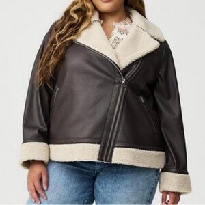 Torrid Sherpa Lined Moto Jacket